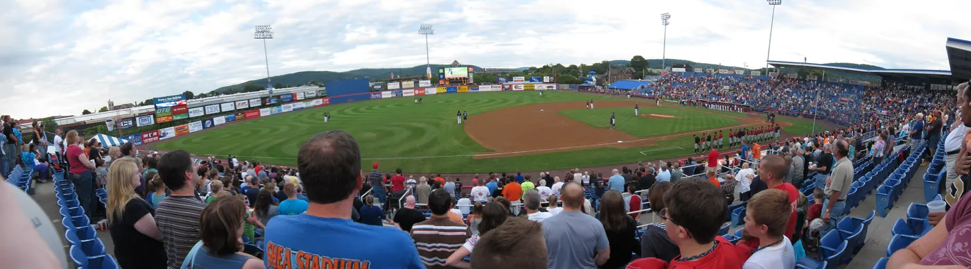 Mirabito Stadium ballpark in Binghamton, home of the Rumble Ponies